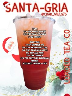 the santa - gria holiday cocktail is available for purchase