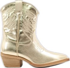 Gold Leather Western Boots, Gold Boots With Reinforced Heel And Round Toe, Western Gold Boots For Rodeo, Casual Gold Ankle Boots, Gold Snip Toe Boots For Rodeo, Gold Snip Toe Boots For Fall, Gold Cowboy Boots, Girl Cowboy Boots, Boys Accessories