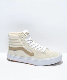 Vans BMX Sk8-Hi Taupe Shoes Tan Vans, Taupe Shoes, Cute Vans, Sk8 Hi Vans, Vans Logo, High Top Vans