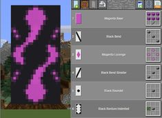 an image of a computer screen shot of the minecraft texture pack, which includes black and purple squares