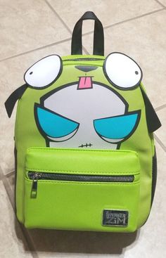 New with tags Bioworld Nickelodeon Invader Zim As GIR Figural Mini Backpack.  Measures about 8.5 inches W x 11 inches H x3.5 inches D.  Front zipper pocket, main zip compartment, adjustable straps. No returns or refunds. Gir Invader Zim, Invader Zim, Mini Backpack, Nickelodeon, 11 Inches, Front Zipper, Zipper Pocket, Bags Handbags, Holiday Gifts