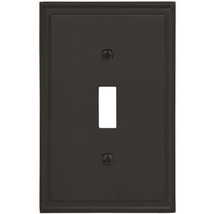 a black light switch cover on a white background