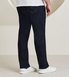 Levi's made for you. Ditch wide pant legs and put on a pair of Levi's 541 Tapered Athletic fit jeans. Designed with a spacious thigh and a tapered leg opening, this denim gives you a slim fit without the restriction. | Levi's 541™Athletic Fit Five-Pocket Jeans in Indigo, Size 40 Waist/32Large | Cotton/Elastane Athletic Fit Jeans, Wide Pants, Pocket Jeans, Athletic Fits, Fit Jeans, Put On, Jeans Fit, Levi's, Slim Fit