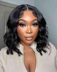 17%20Drip%20Middle%20Part%20Bob%20Hairstyles,%20Weaves%20and%20Sew-Ins Bob With Loose Curls, Middle Part Bob Sew In, Bob Hairstyles For Black Women Middle Part, Body Wave Bob Weave Sew Ins, See In Bob Weave Black Women, Middle Part Weave Black Women, Wavy Bob Black Women, Short Weave Hairstyles Sew Ins, Middle Part Bob With Curls