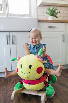 Rockabye Lulu ladybug plush rocking chair for babies and toddlers with wooden is adorable rocker with chair and 4 kids songs. It rocks well and plays music. The chair is comfortable with side and back support. The rocker is made in the USA and comes assembled that makes a great gift. View more at http://kidsrockinghorsetoy.com/rockabye-lulu-ladybug-plush-rocker-chair-babies-toddlers-rocking-toy-ride-on/ Ladybug Plush, Kids Rocking Horse, Rockabye Baby, Baby Horse