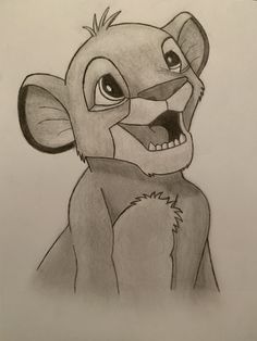 a drawing of a cartoon character from the lion king