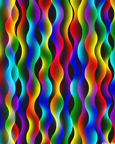 an abstract rainbow colored background with wavy lines