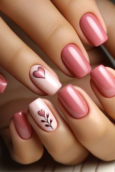 Valentine Nail Art, Romantic Nails, Fancy Nails Designs, Pink Nail Art, Pretty Nail Art Designs, Valentine's Day Nails, Valentines Nails