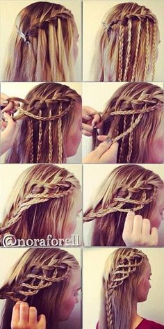 Amazing Hairstyle: Rope Braid. This is awesome! Medieval/Lord of the Rings worthy braids! |Cool braids||Braided hairstyles| Waterfall Hair, French Twist Hair, Rope Braid, Hair Braiding, Chris Hemsworth, Braid Styles