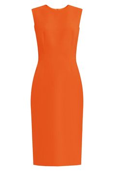 Krew Orange Basic Round Neck Sheath Dress A must have in every closet, a basic, timeless dress that can be worn day or night. Wear it as it is or accessorize it. - Sleeveless - Round Neckline - High quality Italian novelty fabric - Fully lined with light weight fabric - Over the Knee length - Invisible zipper in the back. - Made in the USA. - Ships within 3-5 business days. THIS ITEM IS CURRENTLY AVAILABLE FOR PURCHASE AT: SHOP.FASHIONROOFTOP.COM Please refer to our size chart before placing an Dresses Event, High Neck Long Dress, Basic Dress Pattern, Blue Shift Dress, Timeless Dress, Novelty Fabric, Dress Sheath, Dresses Cocktail, Black Sheath Dress