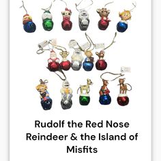 rudolph the red nose reindeer and the island of misfits ornament set