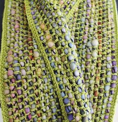 a close up of a tie on a mannequin necktie with crochet