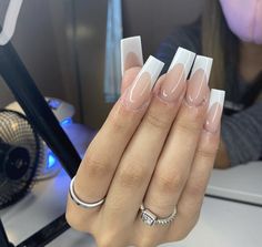 Medium Length Acrylic Nails French Tips, Nails Long Acrylic, Acrylic Nails Long, Gold Acrylic Nails, Drip Nails