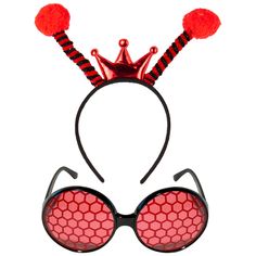 PRICES MAY VARY. ALL-IN-ONE COSTUME SET: Prepare for any costume occasion with this complete ladybug accessory kit, featuring a charming red ladybug headband and sleek insect eye sunglasses. Suitable for kids, adults, and everyone in between, this set ensures you're ready for costume fun. ADORABLE LADYBUG HEADBANDS: Elevate your costume with these enchanting headbands adorned with cute antennas. Perfect for adding a whimsical touch to any outfit, whether it's a ladybug, butterfly, fairy, firefly Butterfly Antenna Headband, Toddler Ladybug Costume, Bug Headband, Butterfly Antenna, Bug Costumes, Butterfly Fairies, Ladybug Halloween, Ladybug Headband, Red Insects