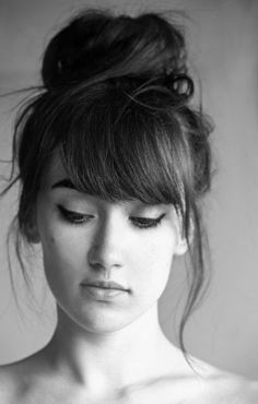 Bangs Ideas, Hair Bangs, Messy Bun Hairstyles, Pretty Hair, Hair Envy, Curly Hairstyles, Great Hair, Hair Dos