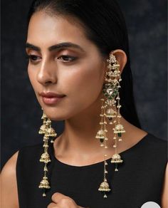 Kundan LONG HEAVY Earring | Chaandbali Earrings | Punjabi Earrings | Pakistani Jewelry | Indian Jhumkas |Punjabi Jewelry | Bollywood Earrings Meenakari Kundan Earring | Chaandbali Earrings | Punjabi Earrings | Pakistani Jewelry | Indian Jhumkas |Punjabi Jewelry | Bollywood Earrings Step into a world of cultural opulence with our Meenakari Kundan Earrings - a dazzling fusion of traditional craftsmanship and contemporary flair. These Chaandbali Earrings, inspired by the rich heritage of Punjabi and Pakistani jewelry, are an exquisite expression of Indian and Pakistani elegance. Adorned with vibrant Meenakari work and the timeless allure of Kundan stones, these earrings capture the essence of Punjabi jewelry with a touch of Bollywood glamour. The intricate design and delicate detailing make t Heavy Jhumkas Earrings, Punjabi Earrings, Bollywood Earrings, Indian Jhumka, Punjabi Jewelry, Bollywood Glamour, Heavy Earrings, Pakistani Jewelry, Kundan Earrings