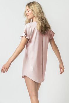 Flutter Sleeve Sleep Dress Womens Dress Cameo A1 Bring It Back, Modal Fabric, Sleep Dress, Bring It, Positive Feedback, Flutter Sleeve, New Season, Lettuce, Color Show