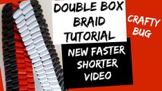 the double box braid is made from black and white paper with red trimmings