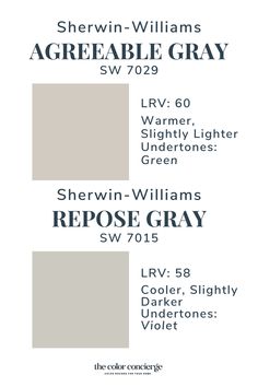 the color scheme for sherylin - williams's agreeable gray