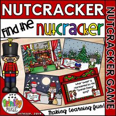 nutcracker and the nutcracker christmas game with matching activities for kids to play