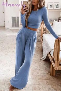 Details: Material: Cotton Style: Daily Fit Type:Casual Sleeve Length: Long Sleeve SIZE(IN) Waist Sleeve Bust Length S 25.7 22.2 28.9 19.5 M 27.3 22.6 30.4 19.9 L 28.9 23.0 32.0 20.3 XL 30.4 23.4 33.5 20.7 Tips:Due to the many variations in monitors, the color in the image could look slightly different, please take physical design and color shall prevail.Please allow 0.4"-1" differs due to manual measurement. Casual Fitted Solid Color Sets, Fitted Casual Solid Color Sets, Solid Long Sleeve Beach Sets, Beach Sets With Solid Color And Long Sleeves, Casual Blue Two-piece Bottoms, Casual Fitted Two-piece Jumpsuits And Rompers, Casual Blue Two-piece Bottoms Set, Casual Solid Two-piece Bottoms, Two-piece Long Sleeve Jumpsuits And Rompers For Summer