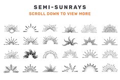 the sunrays are drawn in black and white, with an orange border around them