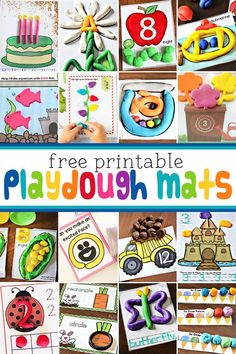 the free printable playdouh mats are great for toddlers and older children