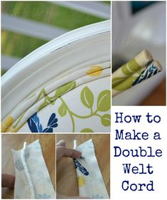 the instructions for how to make a double - welt corded window valance