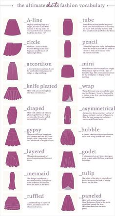 the different types of skirts for women