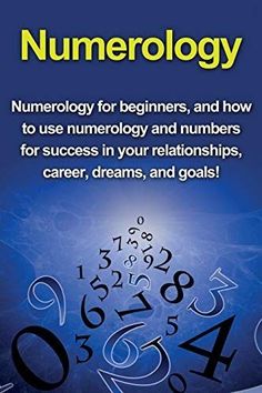 the book cover for numerology, with numbers and numbers in blue on it