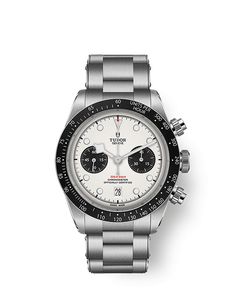 TUDOR Black Bay Chrono, Steel, Opaline Dial, 41mm, M79360N-0002 Classic Watch Women, Chrono Watches, Mens Chronograph, Chronograph Watch Men, Classic Watches, Brown Leather Strap