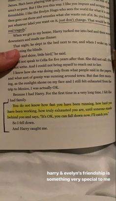 someone is holding up a book with the title harry and every's friend is something very special to me