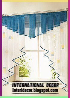 an image of a window with blue curtains in the background and text that reads international decor