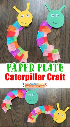 paper plate caterpillar craft for kids to make