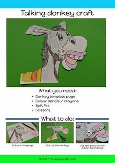 Balsam And The Talking Donkey Craft, Donkey Crafts For Kids, Donkey Craft, Animals In The Bible, Bible Lesson For Kids, Free Sunday School Lessons