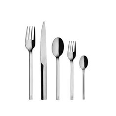 four forks, two spoons and one knife