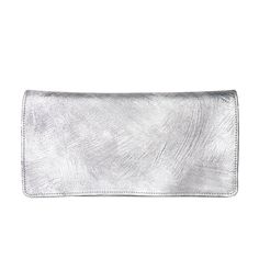 Argenta  Clutch - Silver Distressed Leather - Streets Ahead Leather Clutch Purse, Distressed Leather, Leather Clutch, Clutch Purse, Magnetic Closure, Italian Leather, Made In The Usa, Metallica, Purse