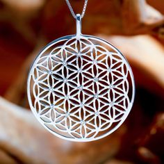 Inlaid Flower of Life Pendant Silver (SOL Pattern) - Mathematical representation… Silver Earrings Outfit, Sacred Geometry Jewelry, Healing Symbols, The Flower Of Life, Silver Jewelry Diy, Tree Of Life Jewelry, 3d Printed Jewelry, Whole Universe, Your Higher Self