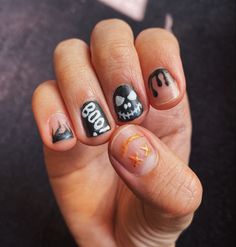 Men’s Nail Art Halloween, Men Halloween Nails, Masculine Nails, Men Nail, Natural Nail Art, Mens Nails, Retro Nails, Art Guide, Hippie Nails