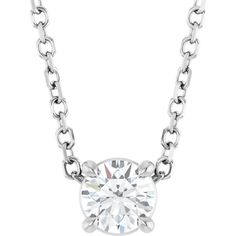 Elevate your style with our timeless Solitaire Floating Diamond Pendant Necklace. Featuring a perfect quality Lab Grown diamond, this necklace is perfect for everyday wear, special occasions, and everything in between. Add a touch of elegance to any outfit with this stunning piece, featured on a strong 1.3-1.5mm 14k gold 16-18” adjustable cable chain Delivery time: 3-7 days Everyday Luxury Diamond White Solitaire Necklace In Sterling Silver, Everyday Luxury Solitaire Necklace In Diamond White, Refined White Gold Solitaire Diamond Necklace, Everyday Luxury Solitaire Necklace In Sterling Silver, Everyday Luxury Sterling Silver Solitaire Necklace, Refined Solitaire Necklace With Single Diamond For Formal Occasions, Timeless White Gold Diamond Necklace With Single Diamond, Classic Everyday Luxury Diamond Solitaire Necklace, Timeless Diamond Solitaire Necklace