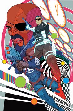 Nick Fury(s) - S.H.I.E.L.D. 50th Anniversary - Christian Ward Shield Wallpaper, Agent Of Shield, Secret Avengers, Jim Steranko, 1. Mai, Avengers Characters, Young Avengers, Arte Dc Comics