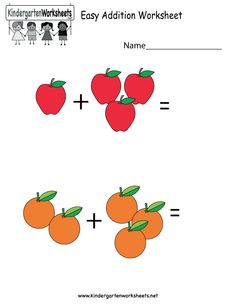 an addition worksheet with apples and oranges