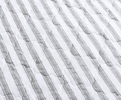 Willow Way Daybed Cover Quilt Set Gray Striped Bedding, Stripe Bedding, Stone Cottage