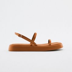 Flat Chunky Sandals Zara Leather Ankle Strap Slingback Sandals, Zara Open Toe Slingback Sandals With Heel Strap, Summer Leather Slingback Sandals With Ankle Strap, Leather Summer Slingback Sandals With Ankle Strap, Zara Open Toe Leather Sandals, Zara Leather Open Toe Slingback Sandals, Leather Slingback Sandals With Ankle Strap For Summer, Zara Leather Slingback Sandals For Spring, Zara Leather Open Toe Sandals