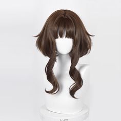 Short Straight Synthetic Brown Wig Anime Game Cosplay Fluffy Heat Resistant Jellyfish Head Wig for Great Old One Warlock, Hair Jellyfish, Pretty Hair Cuts, Oc Hair, Cute Wig, Cute Wigs, Hair Doctor, Kawaii Wigs, Pelo Anime