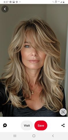 Long Shag Hairstyles, Ash Blonde Hair Colour, Layered Haircuts For Medium Hair, Gorgeous Hair Color, Brown Hair With Blonde Highlights, Haircuts For Medium Hair, Long Hair With Bangs, Brown Blonde Hair