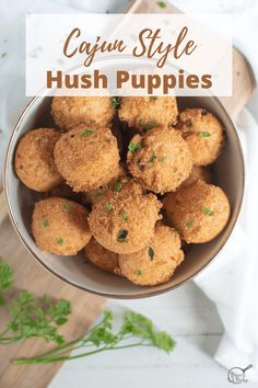 cajun style hush puppies in a bowl