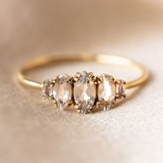 Solid Gold Ombre Birthstone Ring | Local Eclectic Eclectic Rings, Affordable Fine Jewelry, 10 October, Local Eclectic, Eclectic Wedding, Pave Diamond Band, Gold Diamond Studs, Gift Inspo, Simple Diamonds