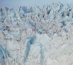 an aerial view of some very large ice formations