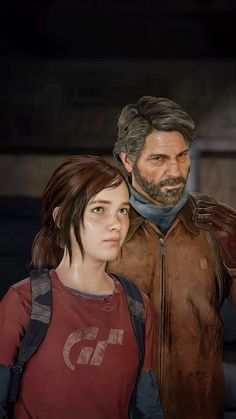 the last of us characters are standing next to each other